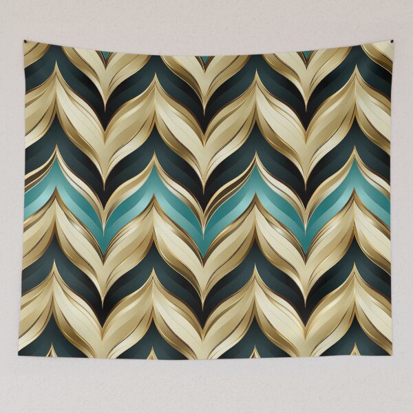 Item preview, Metallic Symphony: Captivating Zigzag Patterns designed and sold by NekoAviatrix.