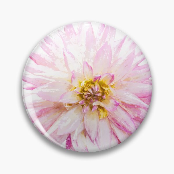 Item preview, Pink Dahlia flower art designed and sold by Metmehome.
