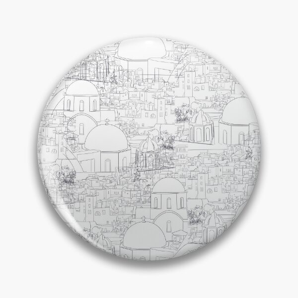 Item preview, Greece santorini illustration pattern designed and sold by ColorandColor.