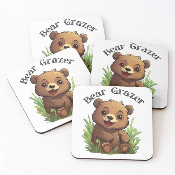 Item preview,  Bear grazer cute bear in grass having fun  designed and sold by Socool101.