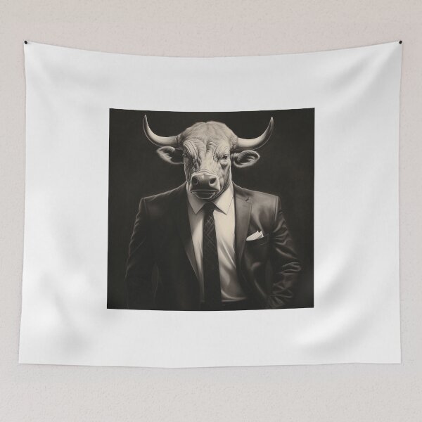 Item preview, Bull in Business Suit Art designed and sold by redstar19.