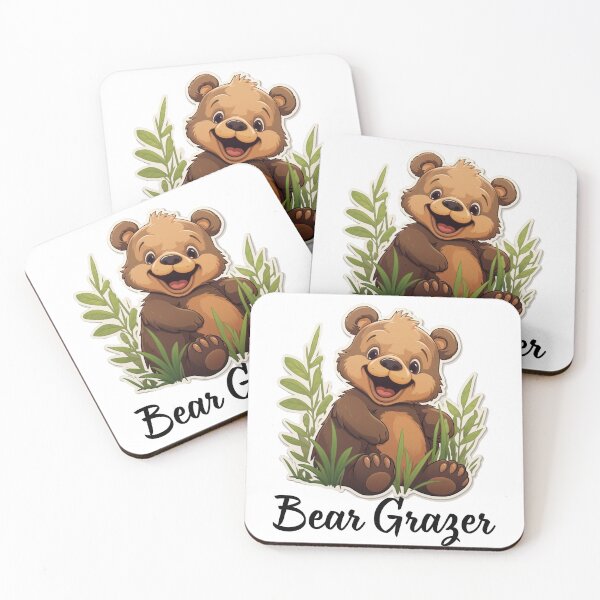Item preview, Bear grazer cute bear in the grass  designed and sold by Socool101.