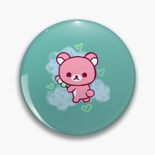 Item preview, Pink Korilakkuma with Blue Clouds designed and sold by LyndiGif.