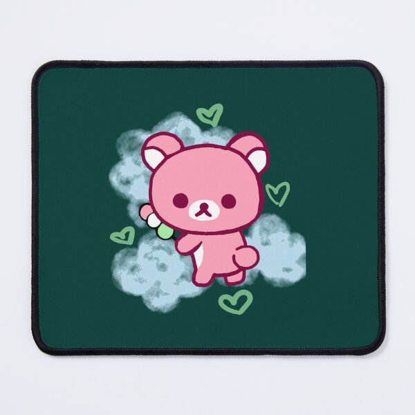 Item preview, Pink Korilakkuma with Blue Clouds designed and sold by LyndiGif.