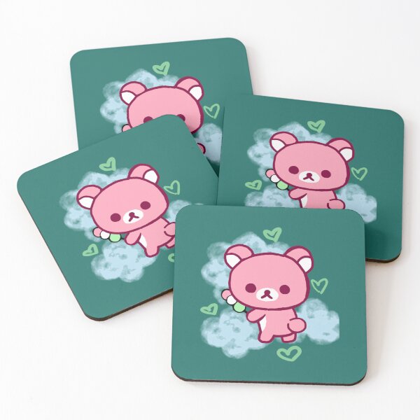 Item preview, Pink Korilakkuma with Blue Clouds designed and sold by LyndiGif.
