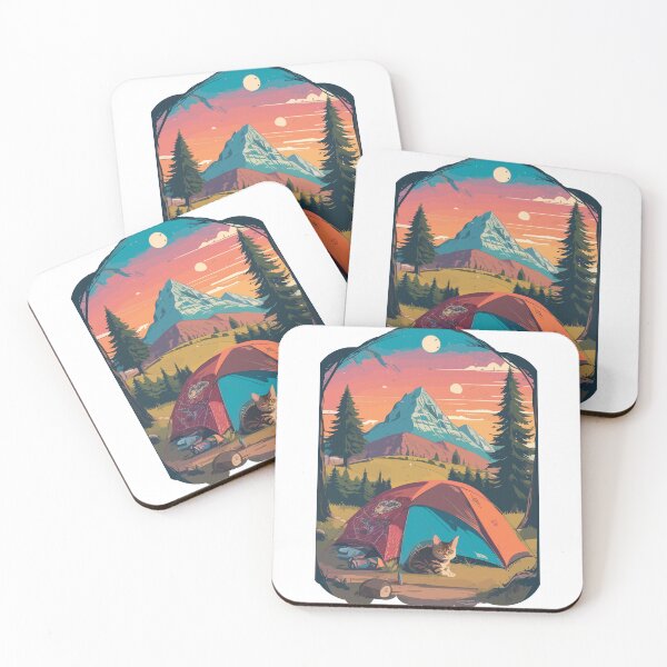 Item preview, Camping cat designed and sold by deviatepolo.