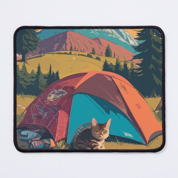 Item preview, Camping cat designed and sold by deviatepolo.