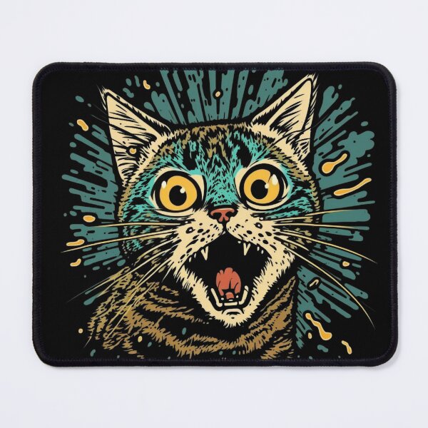 Item preview, Funny Cat Scared Expression Face, Love Cats designed and sold by Logiamerch.