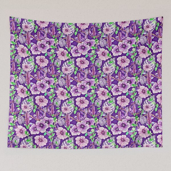 Item preview, Seamless Patterns​ nuture​ flowers​ purple Positive energy designed and sold by YardSide.