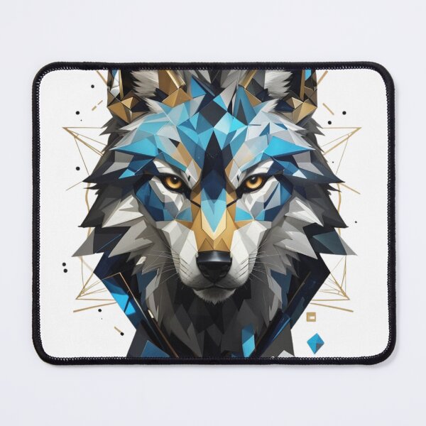 Item preview, geometric wolf designed and sold by irosh madushan.