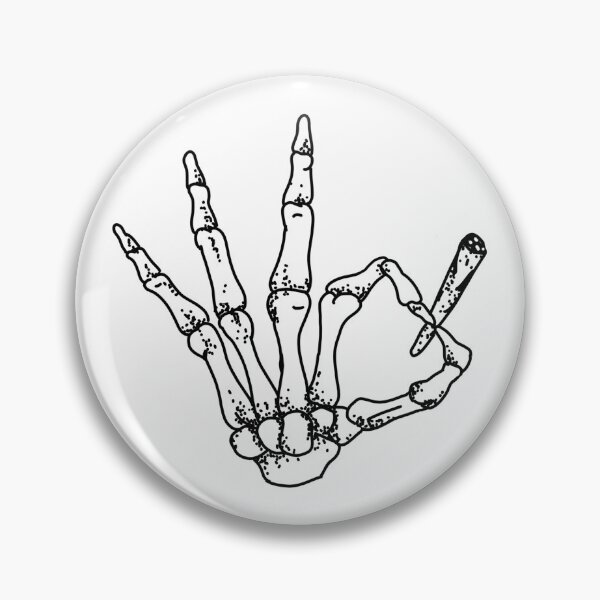 Item preview, Skeleton Hand Holding A Joint (Large Version) designed and sold by DaFkApparel.