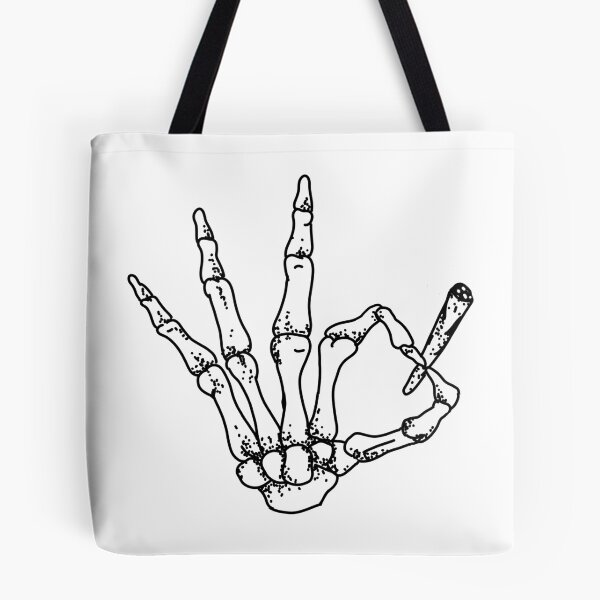 Item preview, Skeleton Hand Holding A Joint (Large Version) designed and sold by DaFkApparel.