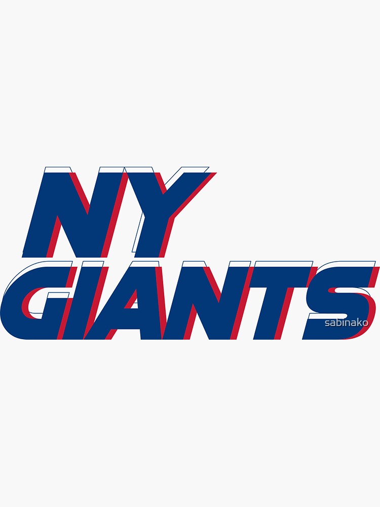 NY Retro Football - Blue - Ny Giants - Sticker