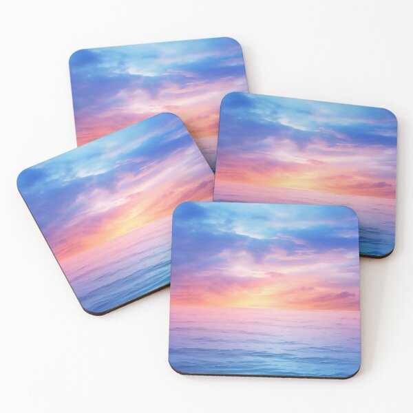 Item preview, Calm Blue Ocean Sunset Design designed and sold by WallWhimsyWorks.