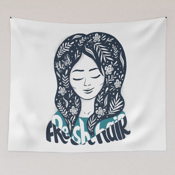 Item preview, Flowers in her hair  designed and sold by Miruna Illustration.