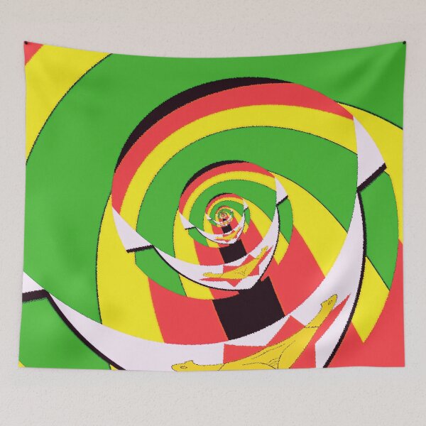 Item preview, Zimbabwe: love and pride in a unique smiling flag     designed and sold by Ralek.