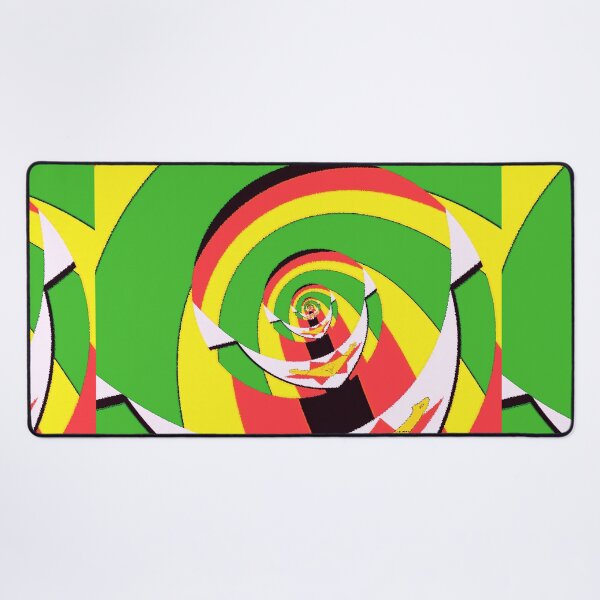 Item preview, Zimbabwe: love and pride in a unique smiling flag     designed and sold by Ralek.