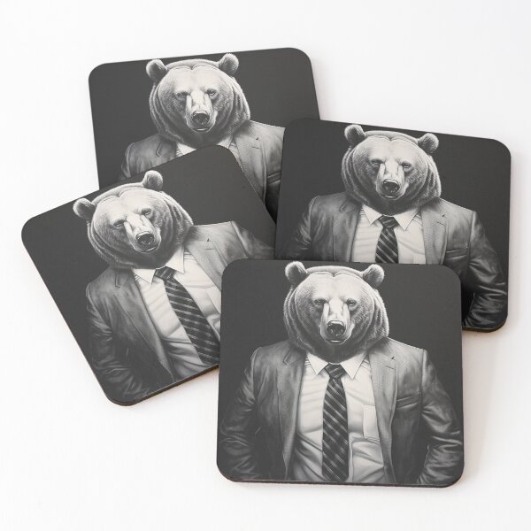 Item preview, Bear in Business Suit Art designed and sold by redstar19.