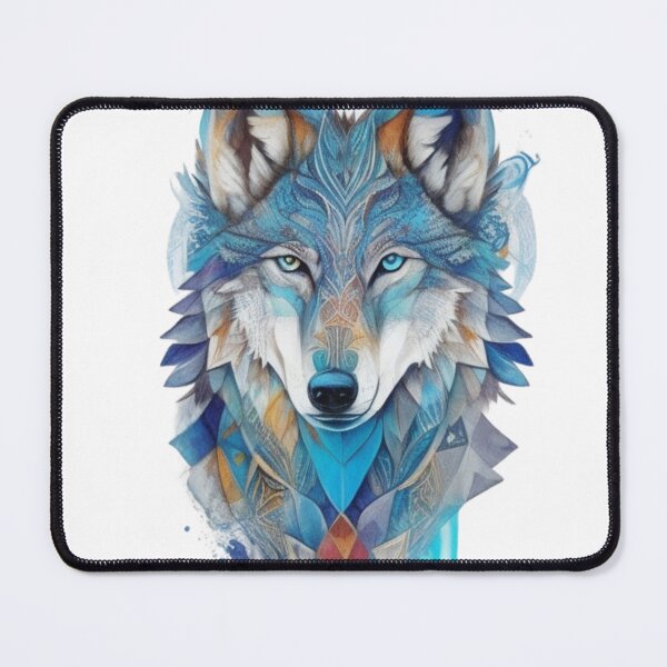 Item preview, geometric wolf designed and sold by irosh madushan.