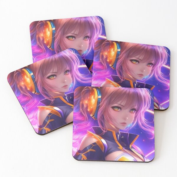 Item preview, Anime Girl in Neon: Trendy Light Art T-Shirt Design designed and sold by AyushAIImage01.