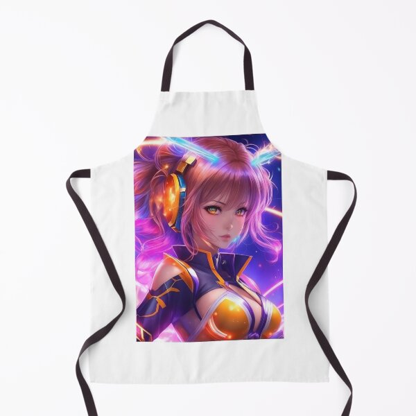 Item preview, Anime Girl in Neon: Trendy Light Art T-Shirt Design designed and sold by AyushAIImage01.