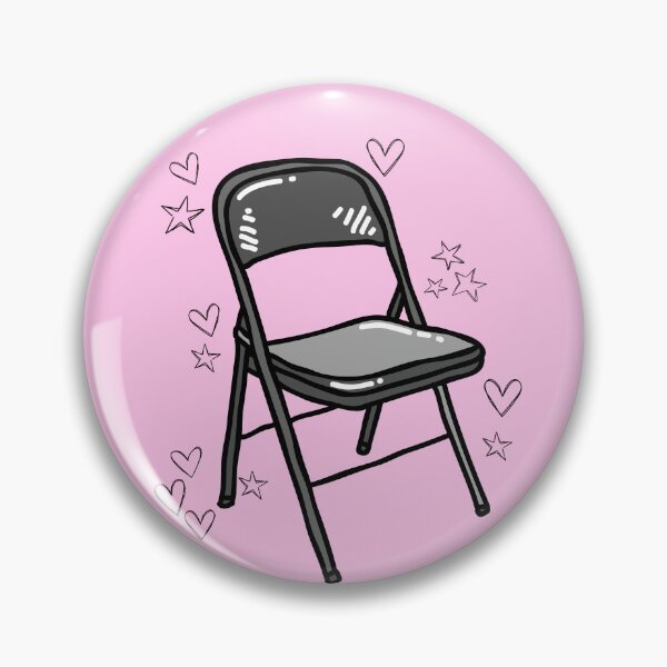 Item preview, Folding chair pink hearts and stars designed and sold by noneko04.