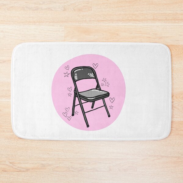 Item preview, Folding chair pink hearts and stars designed and sold by noneko04.