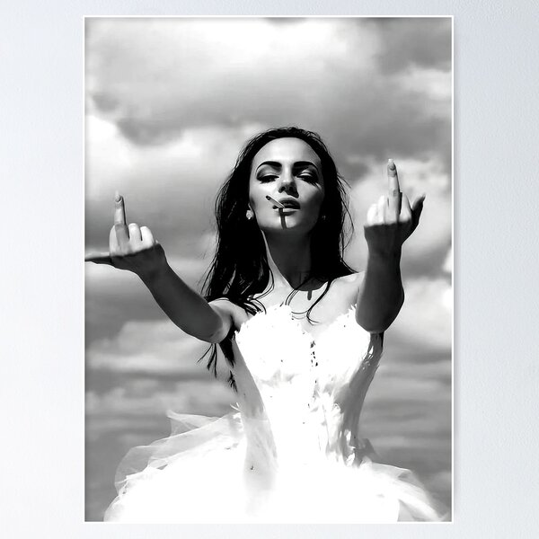 Item preview, Smoke Girl And Middle Finger designed and sold by Claudia-Braunst.