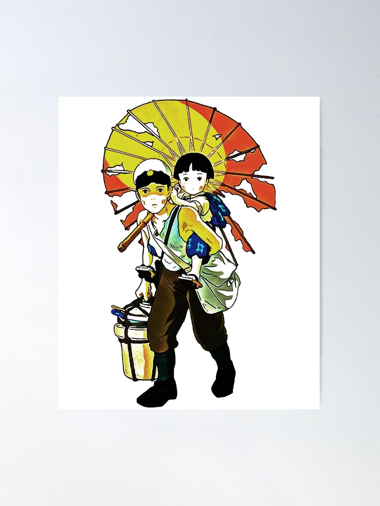 Grave of the Fireflies Movie Poster Wall Painting Home Decor 
