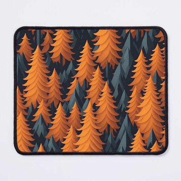 Item preview, Anime style dark green and orange forest pattern in night designed and sold by Digitalcipart.
