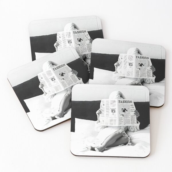 Item preview, Woman Reading Newspaper In Bed designed and sold by Claudia-Braunst.