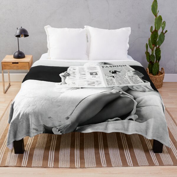 Item preview, Woman Reading Newspaper In Bed designed and sold by Claudia-Braunst.