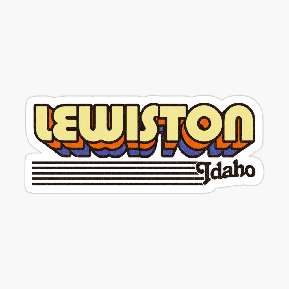 Lewiston, Idaho | Retro Stripes Sticker