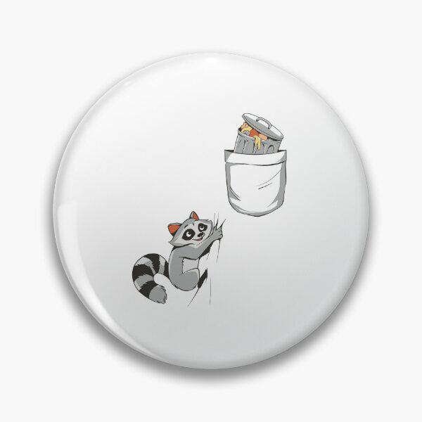 Item preview, Raccoon climbs to waste bin in pocket designed and sold by Mesyo.