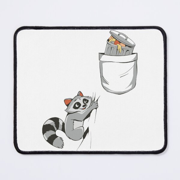 Item preview, Raccoon climbs to waste bin in pocket designed and sold by Mesyo.