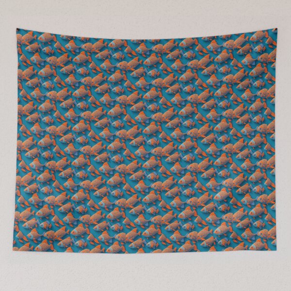 Item preview, Anime Fish orange pattern designed and sold by Digitalcipart.