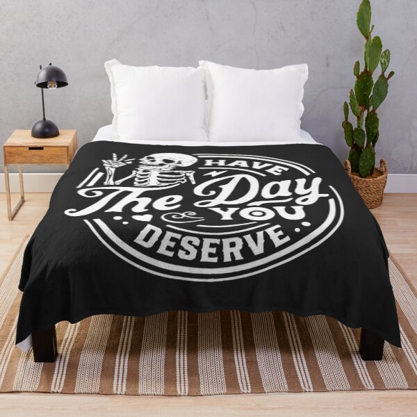 Item preview, Have The Day You Deserve Peace Sign Skeleton Motivational  designed and sold by NancyMRose.