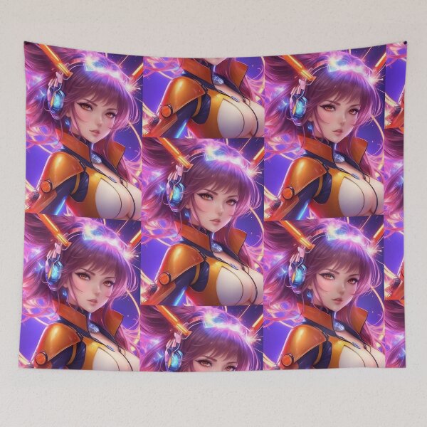 Item preview, Radiant Neon Anime Girl T-Shirt:  Futuristic Style designed and sold by AyushAIImage01.