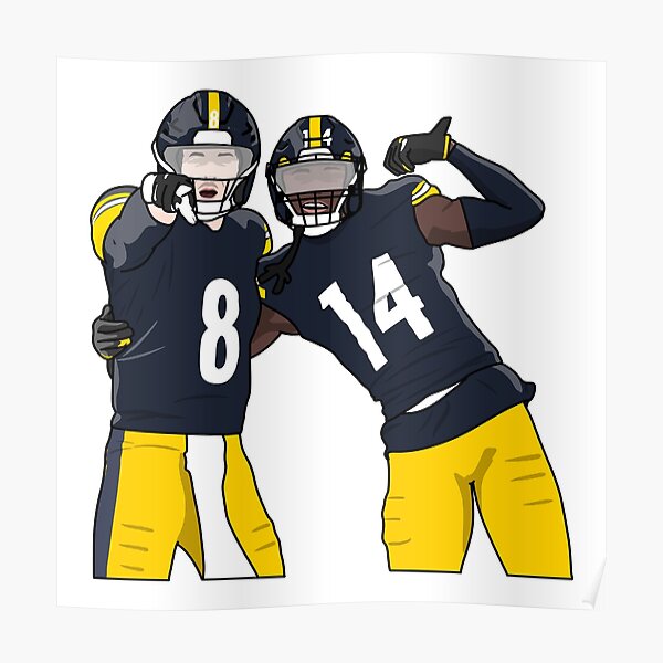 George Pickens football Paper Poster Steelers 6 - George Pickens - Posters  and Art Prints