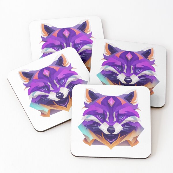 Item preview, racoon art work , geometric designed and sold by irosh madushan.