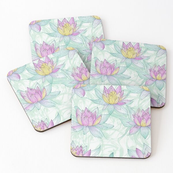 Item preview, Water Lily flowers pattern designed and sold by CoolPixels.