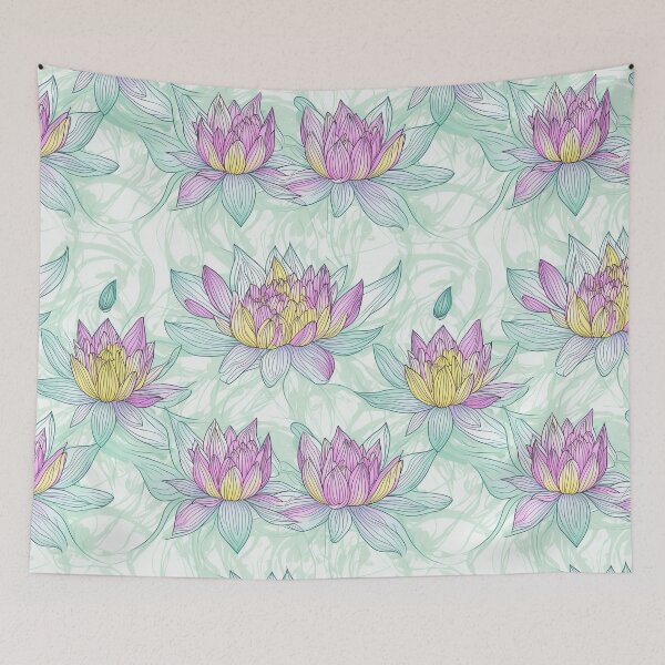 Item preview, Water Lily flowers pattern designed and sold by CoolPixels.