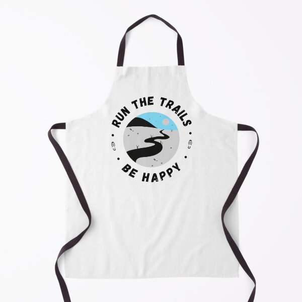 Item preview, Run the trails be happy inspirational runners quote designed and sold by wejollydigitals.