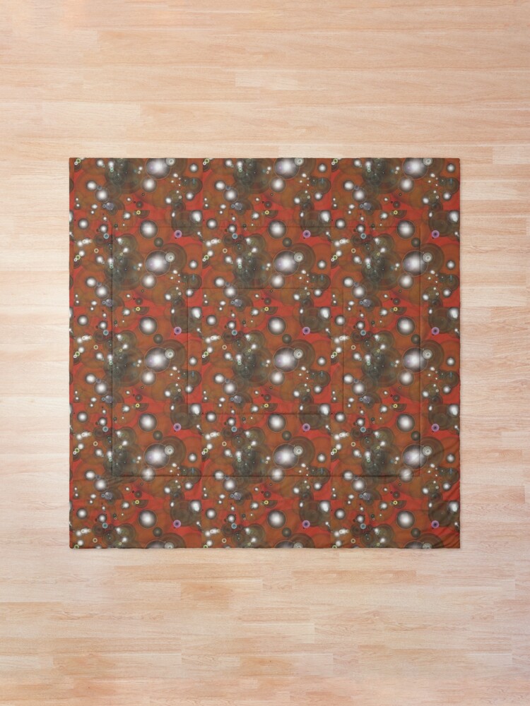 Thumbnail 1 of 6, Comforter, Bubbles red designed and sold by roggcar.