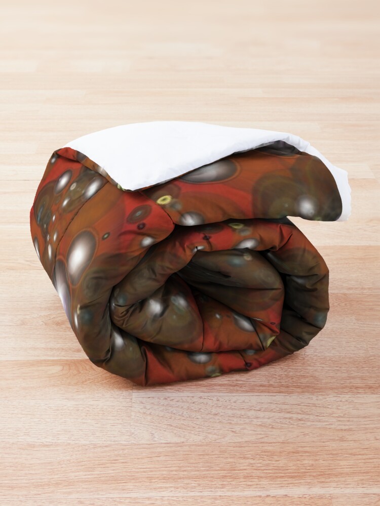 Thumbnail 4 of 6, Comforter, Bubbles red designed and sold by roggcar.