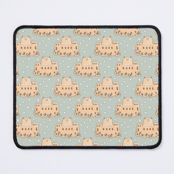Item preview, Kitty Sandcastle On Pale Green Background Pattern designed and sold by Julia Sol.