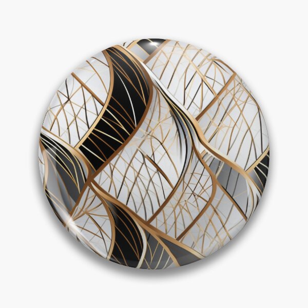 Item preview, Colorful fantasy pattern black white gold silver ornaments ribbons designed and sold by G-M-Designs.