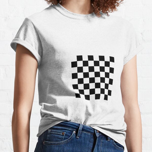 Chess board, chess, board, chessboard, checkerboard, checker, checkers, chequers Classic T-Shirt