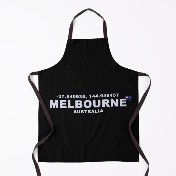 Item preview, Melbourne Australia with Coordinates and Small Flag designed and sold by Gevover.