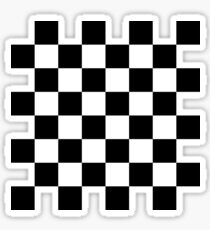 Chess board, chess, board, chessboard, checkerboard, checker, checkers, chequers Sticker